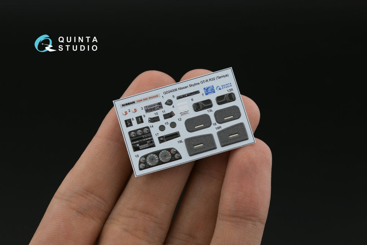 Quinta Studio QD24006 Nissan Skyline GT-R R32 3D-Printed &amp;amp; coloured Interior on decal paper (Tamiya) 1/24 – imagen 3