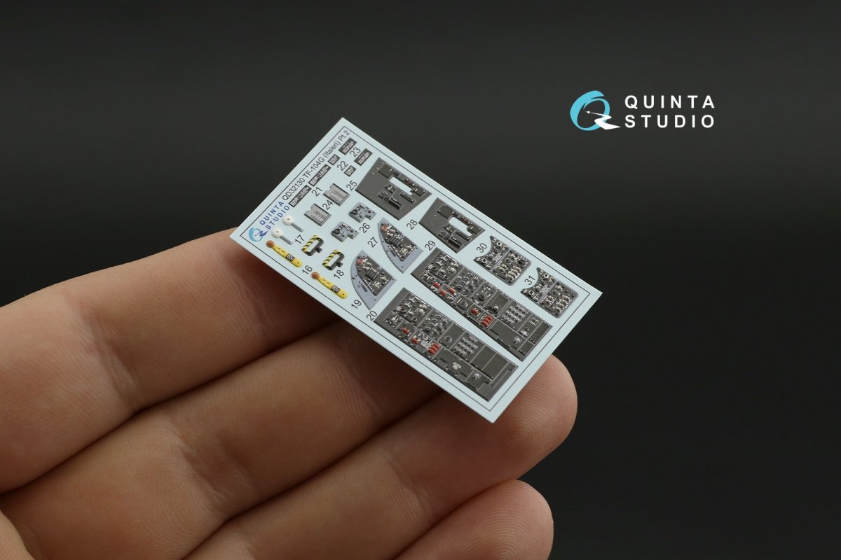 Quinta Studio QD32130 TF-104G 3D-Printed &amp;amp; coloured Interior on decal paper (Italeri) 1/32 – imagen 6