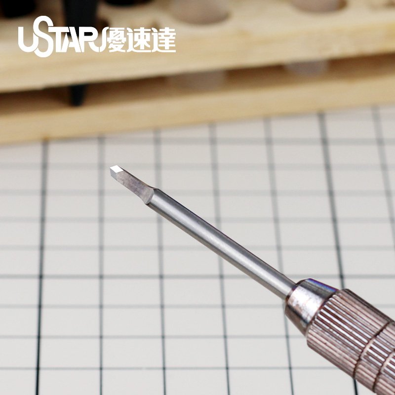 U-Star UA-90900 Leaf type drilling knife set: 1.0 mm, 1.5 mm, 2.0 mm, 2.5 mm / Zestaw noży wiertarskich typu listkowego: 1.0 mm, 1.5 mm, 2.0 mm, 2.5 mm – immagine 3