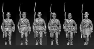 Hat 9334 Union Infantry Marching Set 1 - 18 figures (American Civil War 1861-1865) 1/32