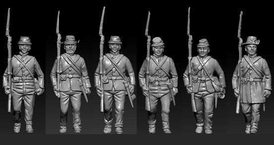 Hat 9334 Union Infantry Marching Set 1 - 18 figures (American Civil War 1861-1865) 1/32