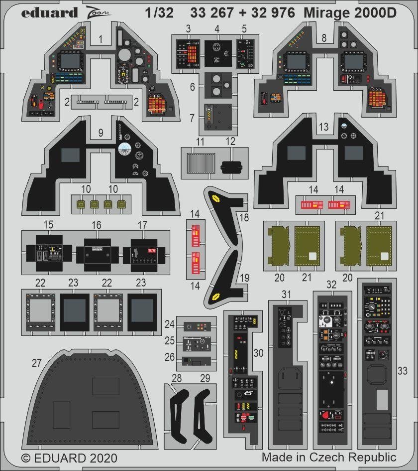 Eduard BIG33125 Mirage 2000D for KITTY HAWK 1/32 – Bild 2