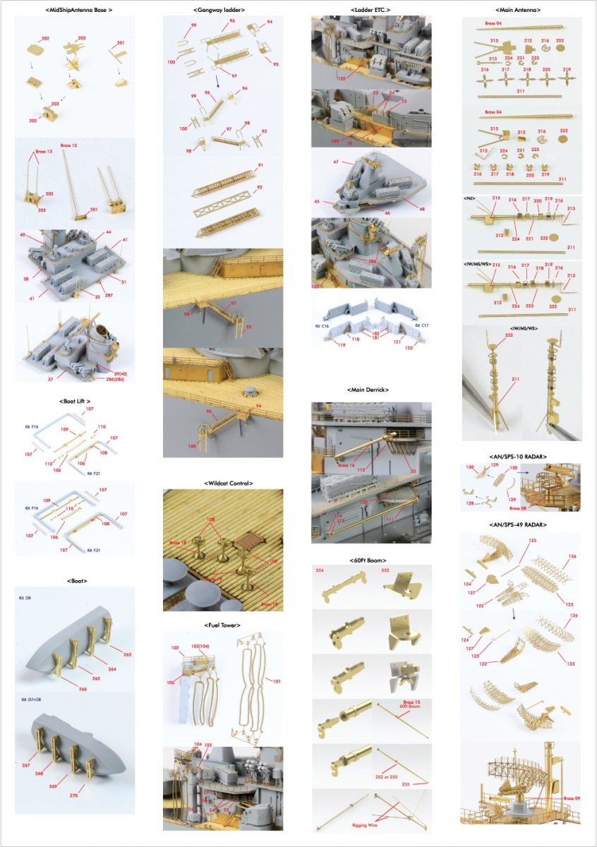 Pontos 35011F1 USS BB-63 Missouri BATTLESHIP Detail Up Set 1/350 – imagen 4
