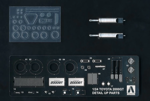 Aoshima 05730 Pièces de détail pour Toyota 2000GT MF10 69 à l&amp;#39;échelle 1/24 – image 2