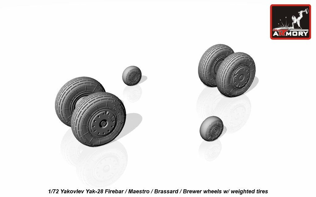 Armory Models AW72047 Yakovlev Yak-28 wheels w/ weighted tires 1/72 – zdjęcie 4