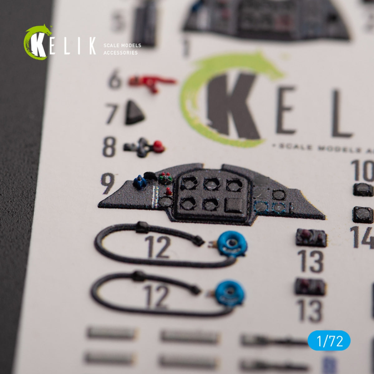 KELIK K72145 Me 163 B/S Komet - interior 3D decals for Hobby 2000/Academy kit 1/72 – imagen 5
