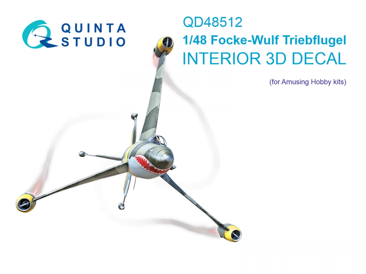 Quinta Studio QD48512 FW Triebflugel 3D-Printed coloured Interior on decal paper (Amusing hobby) 1/48