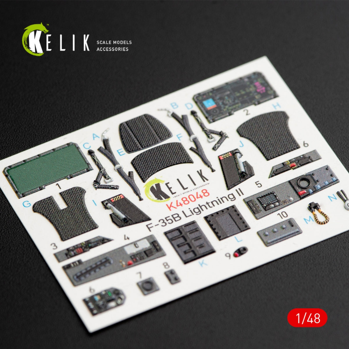 KELIK K48048 F-35B LIGHTNING II INTERIOR 3D DECALS FOR KITTY HAWK KIT 1/48 – imagen 2