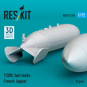 RESKIT RSU72-0329 1200 L fuel tanks French Jaguar (2 pcs) (3D Printed) 1/72