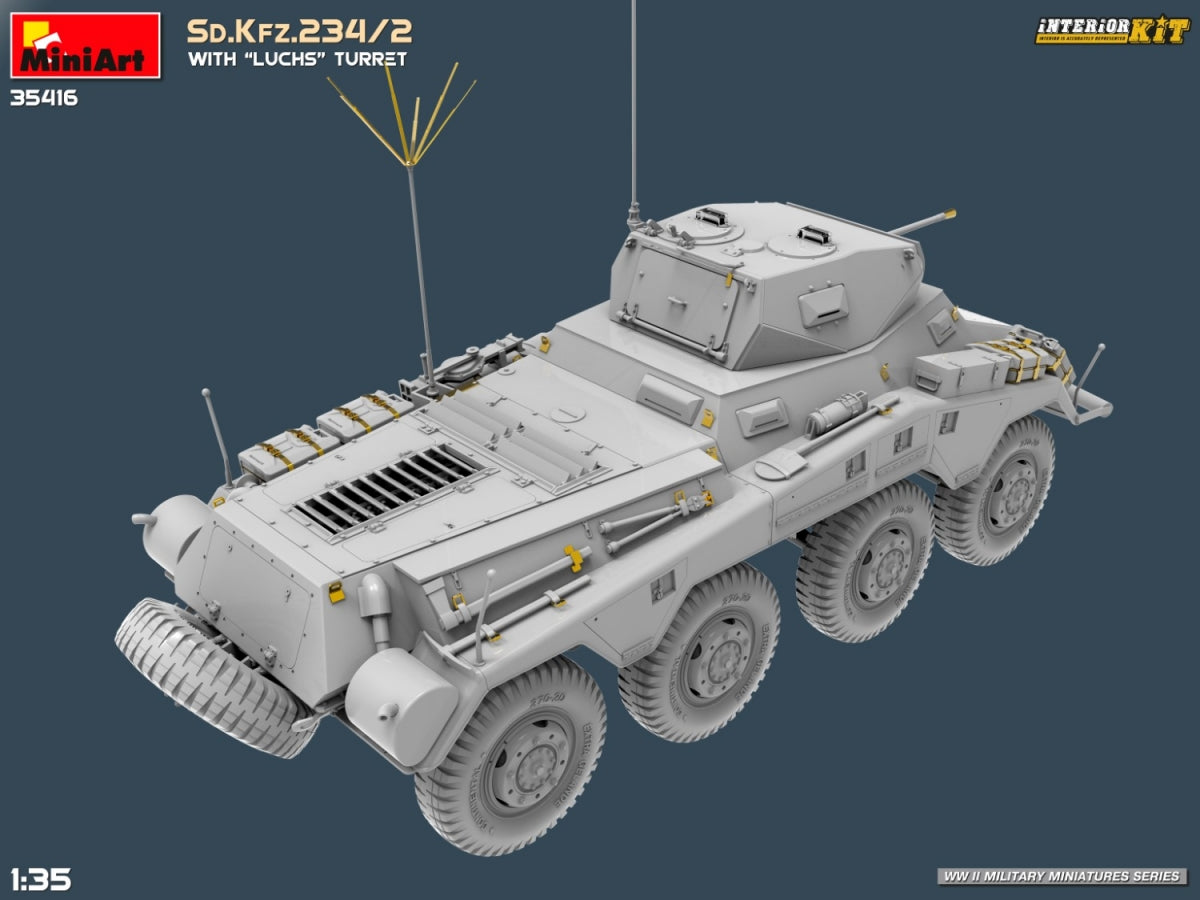 MiniArt 35416 Sd.Kfz.234/2 WITH LUCHS TURRET. INTERIOR KIT 1/35 – zdjęcie 10