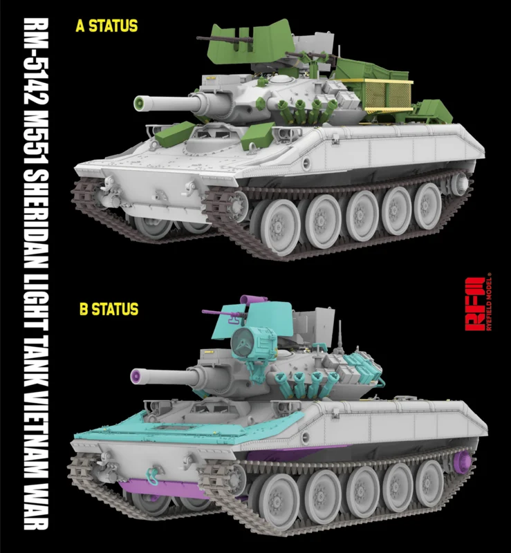 Rye Field Model 5142 M551 Light Tank Sheridan Vietnam War 1/35 – imagen 2