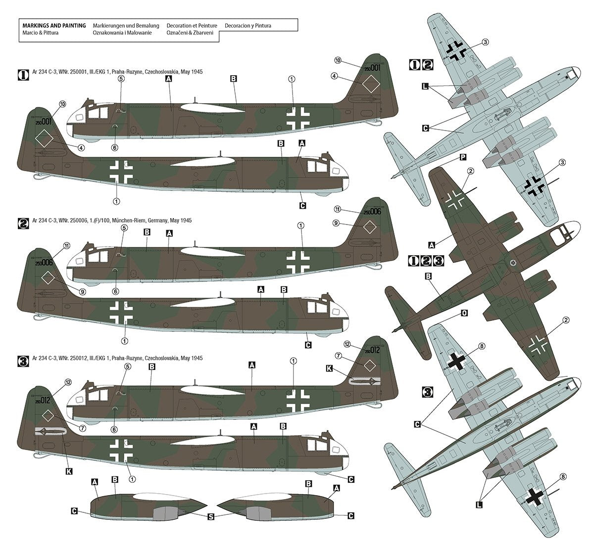 Hobby 2000 72050 Arado Ar 234 C-3 w/ Bombentorpedo Initial Production - Dragon 1/72 – imagen 2