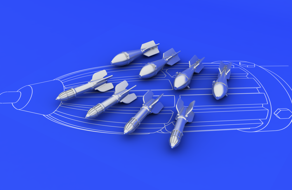 Eduard 648073 Il-2 weapon set (FAB 50, RS 132) 1/48 (Tamiya) – imagen 2