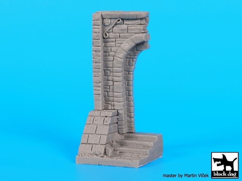Black Dog D35072 Ruined entrance with stairs base 1/35 – immagine 6