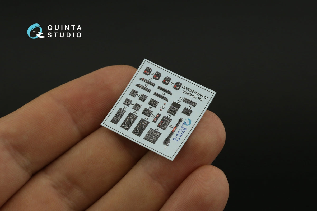 Quinta Studio QDS-35119 AH-1Z 3D-Printed coloured Interior on decal paper (Academy) (Small version) 1/35 – imagen 6