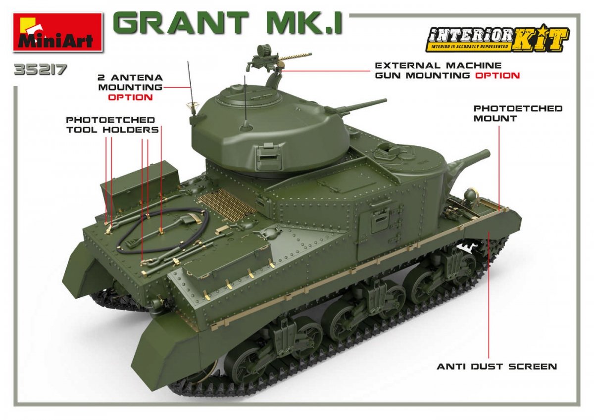 MiniArt 35217 Grant Mk.I w/interior 1/35 – immagine 18