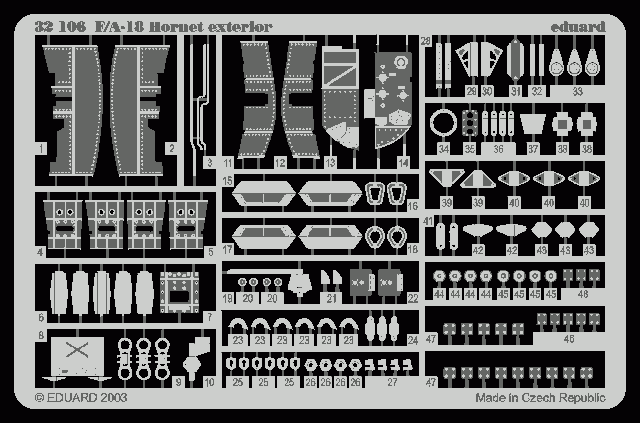 Eduard 32106 F-18 extérieur 1/32 ACADEMY