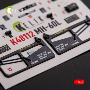 KELIK K48112 MH-60L Black Hawk - interior 3D decals for ICM kit 1/48 – imagen 7