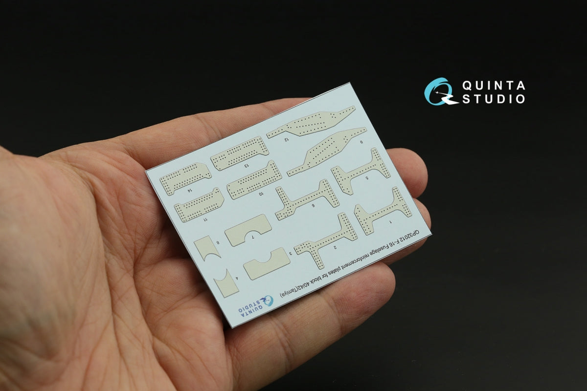 Quinta Studio QP32012 F-16 block 40/42 reinforcement plates (Tamiya) 1/32 – imagen 3