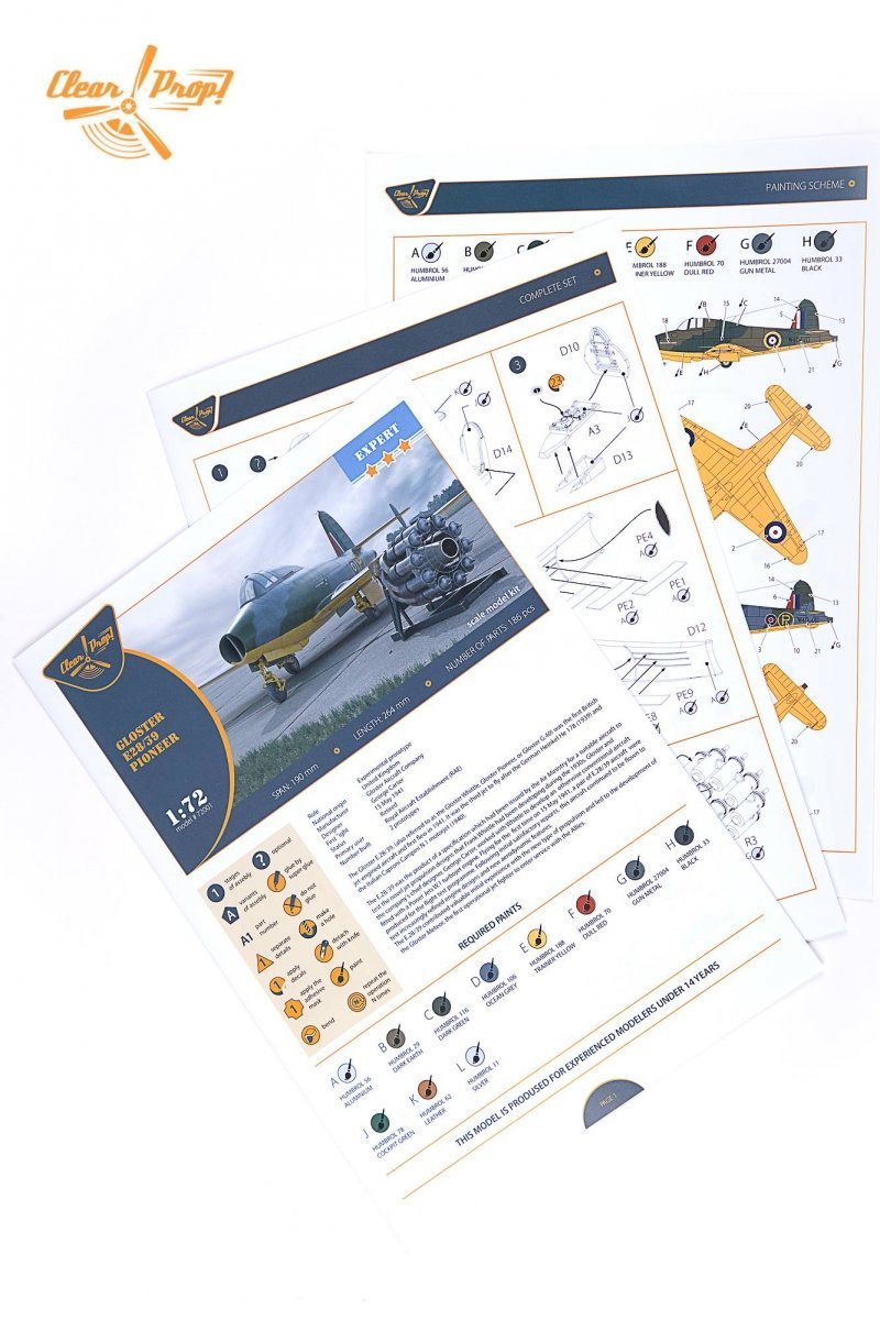 Propulseur transparent ! Kit expert GLOSTER E28/39 PIONEER CP72001 au 1/72 – image 6