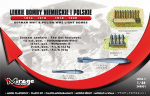 Mirage 248001 Lekkie Bomby Niemieckie i Polskie 1914-1918/1918-1939 1/48