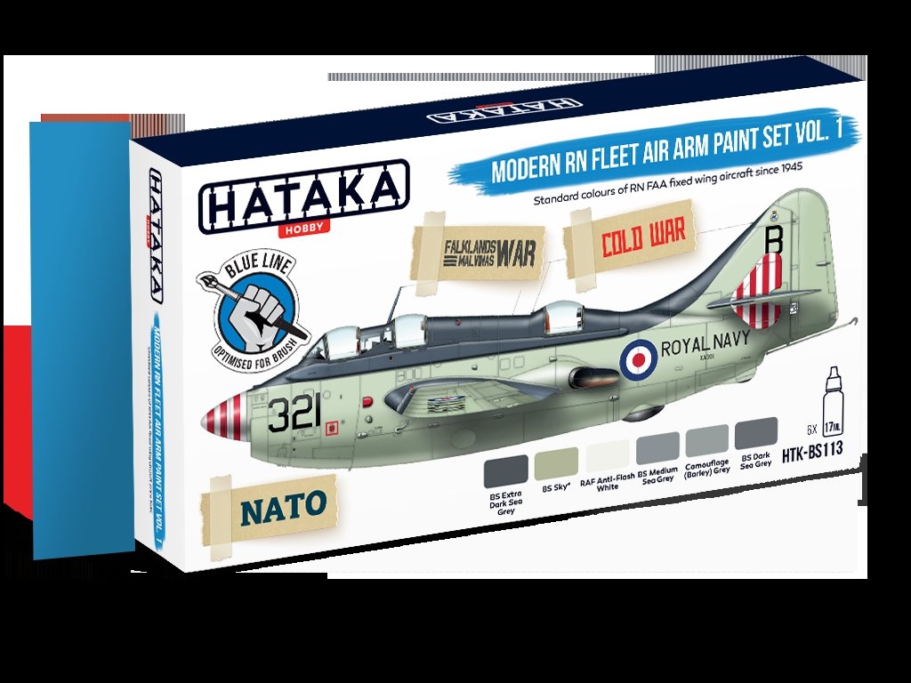Hataka HTK-BS113 Modern RN Fleet Air Arm paint set vol. 1 (6x17ml) – image 2
