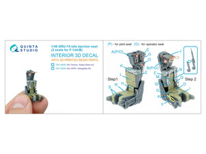 Quinta Studio QR+48094 GRU-7A late, 2 ejection seats for F-14 A/F-14B (Hasegawa, GWH) 1/48 – imagen 8