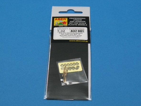 Aber A32001 Set of 2 barrels for German 7,92 mm MG 15 aircraft machine guns 1/32 – immagine 4