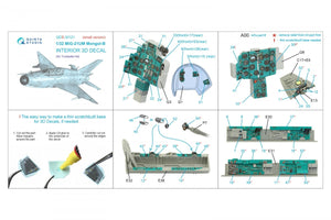Quinta Studio QDS-32121 MiG-21UM 3D-Printed &amp;amp; coloured Interior on decal paper (Trumpeter) (Small version) 1/32 – Bild 10