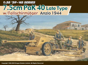Dragon 6250 7,5cm Pak40 Late Type w/FJ 1/35