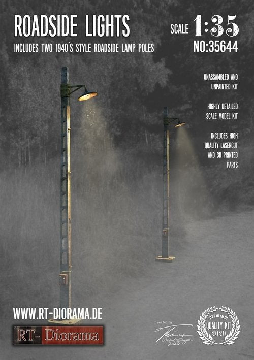 RT-Diorama 35644 3D Resin Print: Roadside Lights 1/35