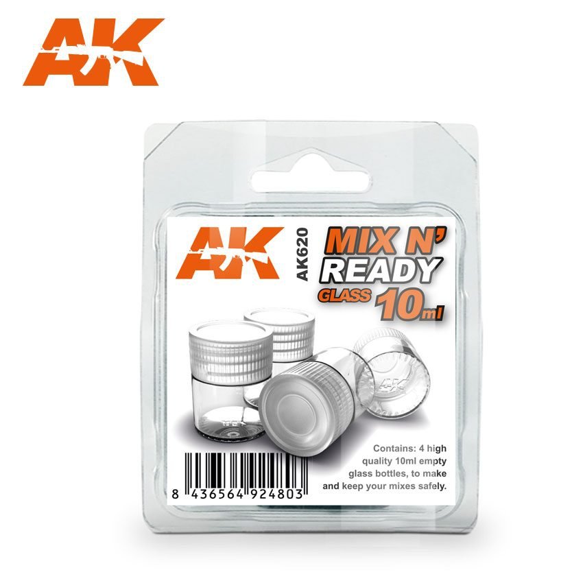 AK Interactive AK620 MIX N&amp;#39; READY GLASS 4x10ML