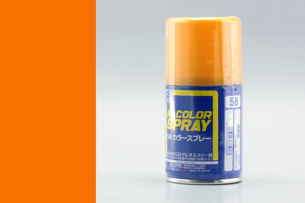 Mr.Hobby S-058 Jaune orangé - Spray (Semi-brillant)