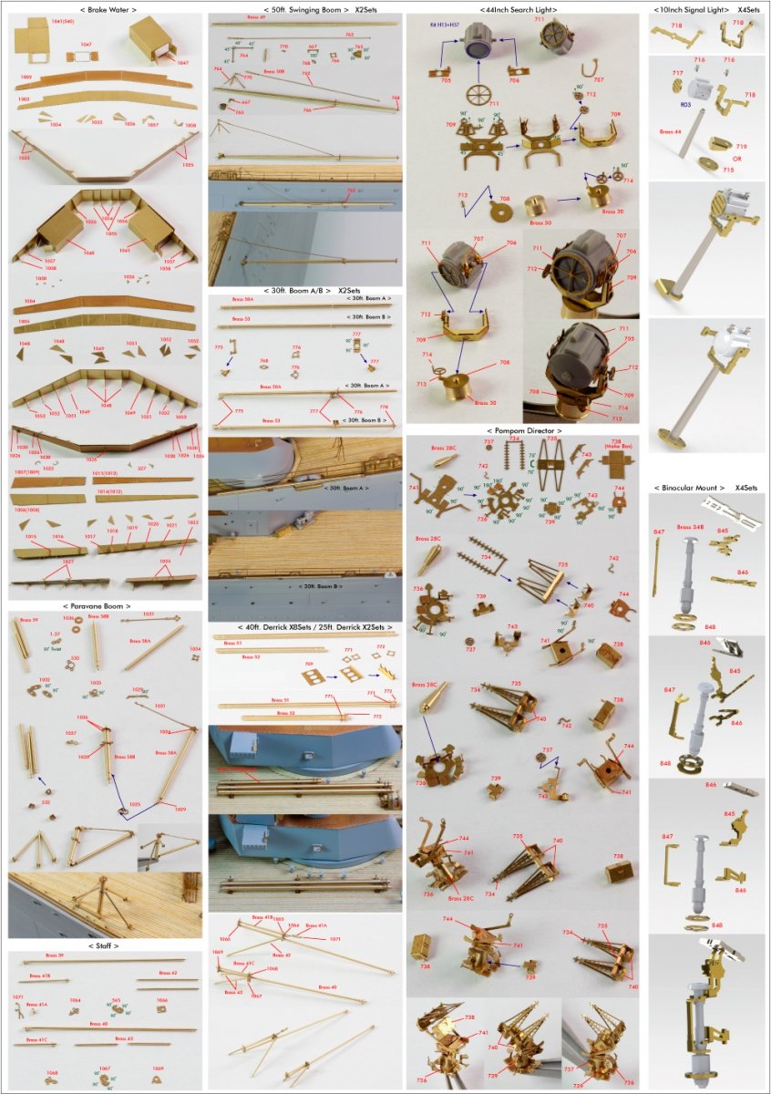Pontos 23007F1 HMS RODNEY 1942 Detail Up Set 1/200 – imagen 9
