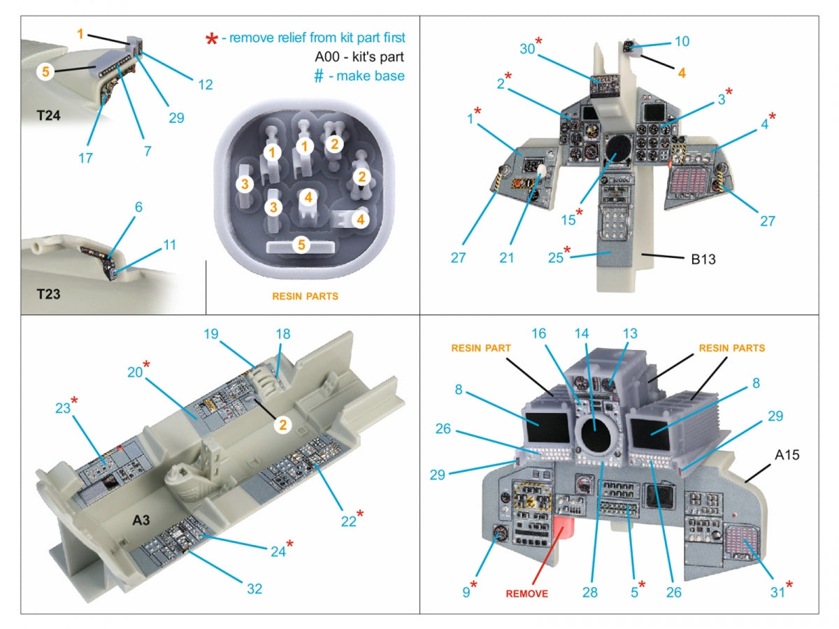 Quinta Studio QDS+48261 Tornado GR.1 3D-Printed coloured Interior on decal paper (Revell) (small version) (with 3D-printed resin parts) 1/48 – Bild 2
