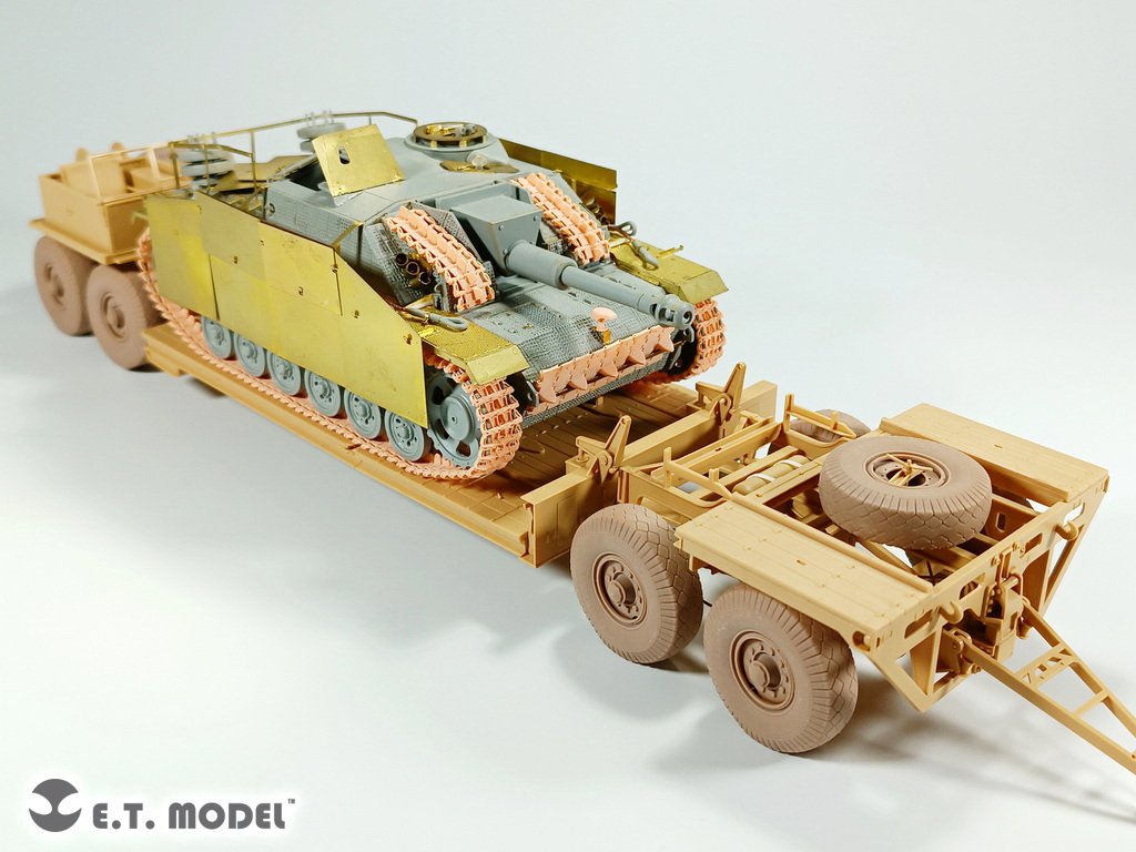 E.T. Model P35-123 WWII German Tank Transporter Sd.Ah.116 Sagged wheels For TAMIYA Kit 1/35 – imagen 7