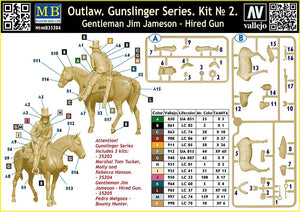 Master Box 35204 Outlaw. Gunslinger #2: Gentleman Jim Jameson Hired Gun 1/35 – immagine 3