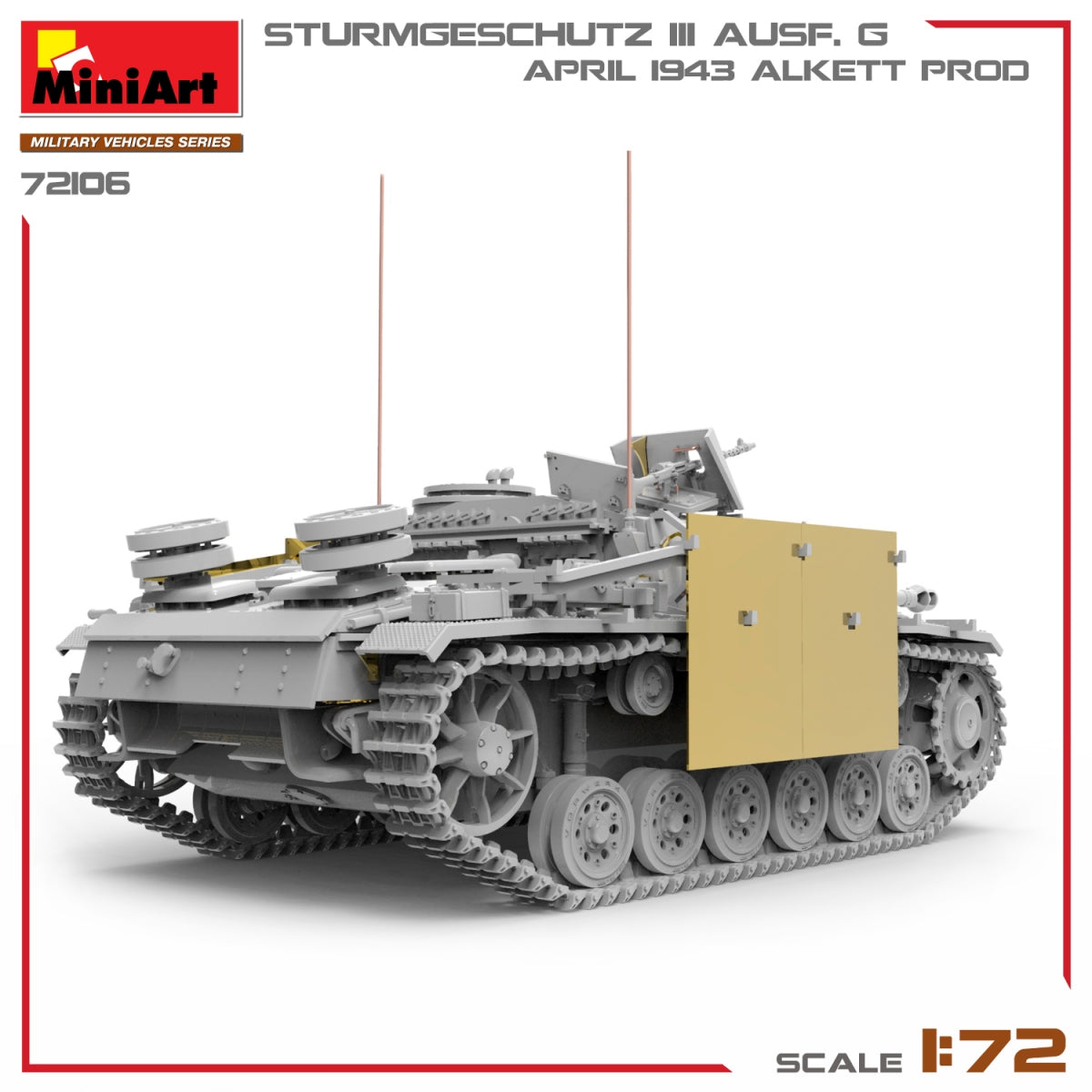 MiniArt 72106 STURMGESCHUTZ III AUSF. G, APRIL 1943 ALKETT PROD. 1/72 – imagen 3
