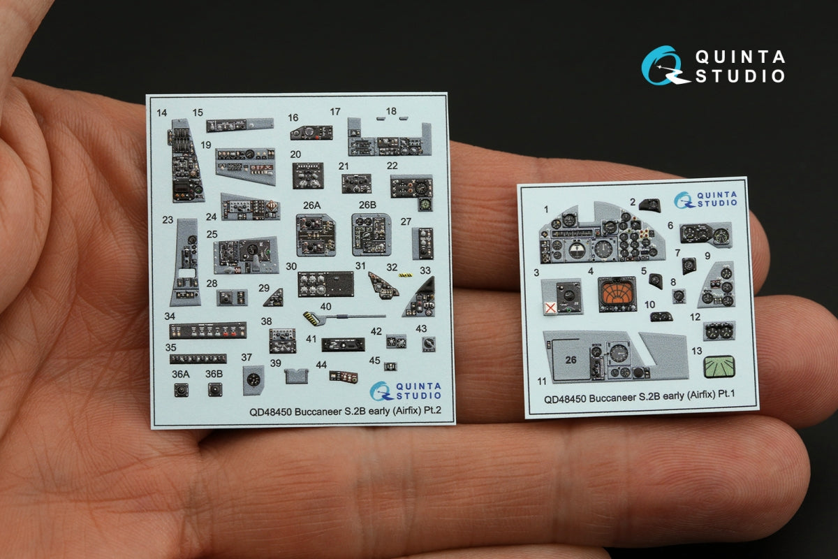 Quinta Studio QD48450 Buccaneer S.2B early 3D-Printed coloured Interior on decal paper (Airfix) 1/48 – Bild 2