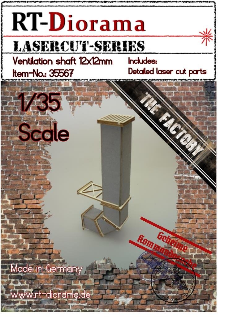 RT-Diorama 35567 Conduit de ventilation 12x12mm 1/35