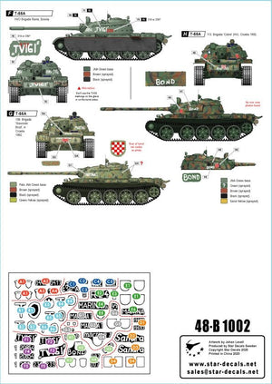 Star Decals 48-B1002 T-55A Tanks # 2. Balkan War. War in the Balkans and Ex-Yugoslavia 1/48 – imagen 2
