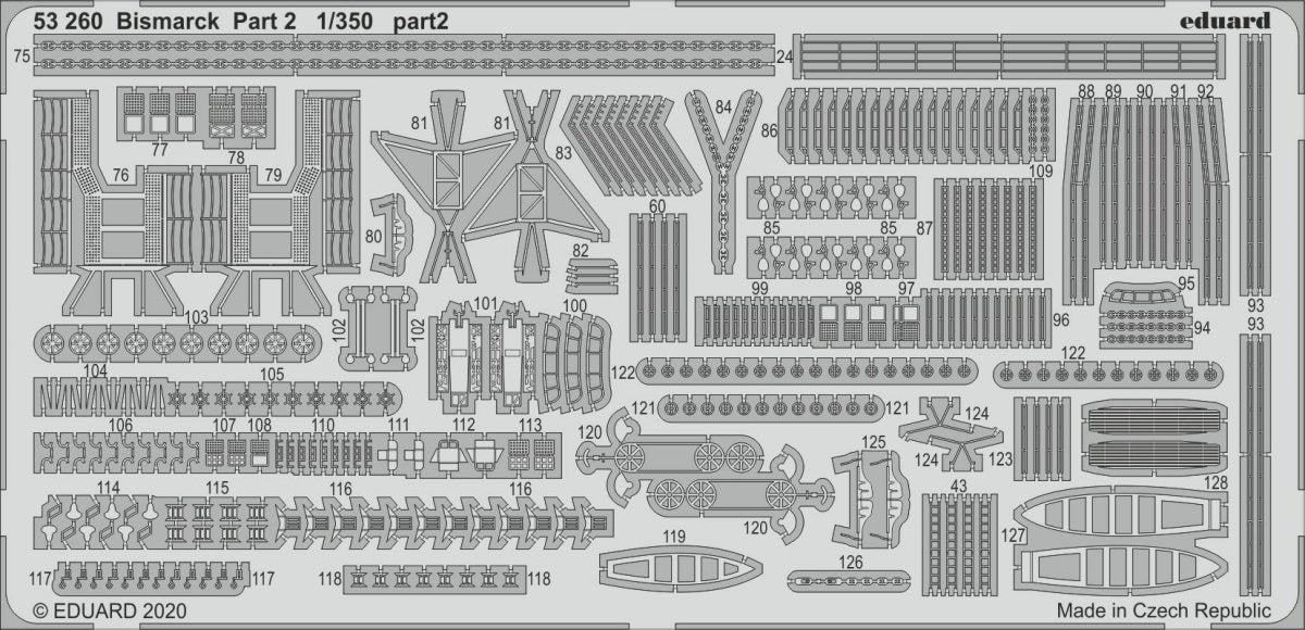 Eduard 53260 Bismarck part 2 1/350 TRUMPETER – zdjęcie 2