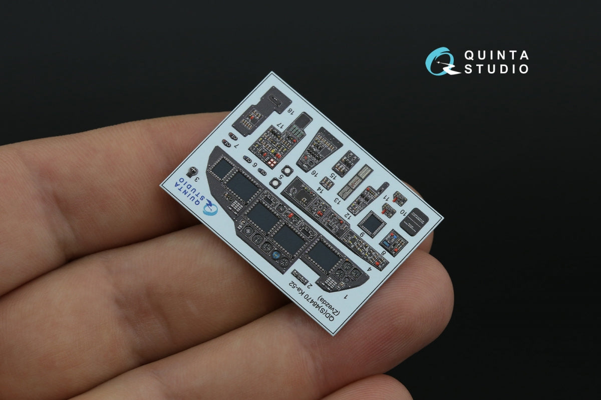Quinta Studio QDS-48470 Ka-52 3D-Printed coloured Interior on decal paper (Zvezda) (Small version) 1/48 – imagen 5