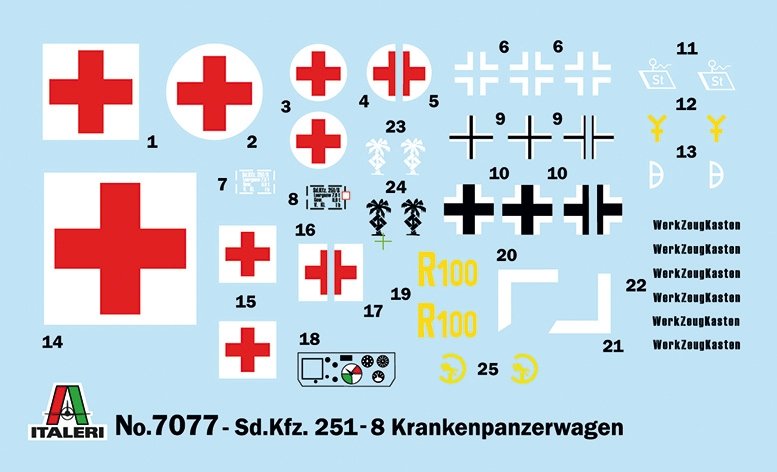 Italeri 7077 Sd.Kfz. 251/8 AMBULANCES 1/72 – image 10