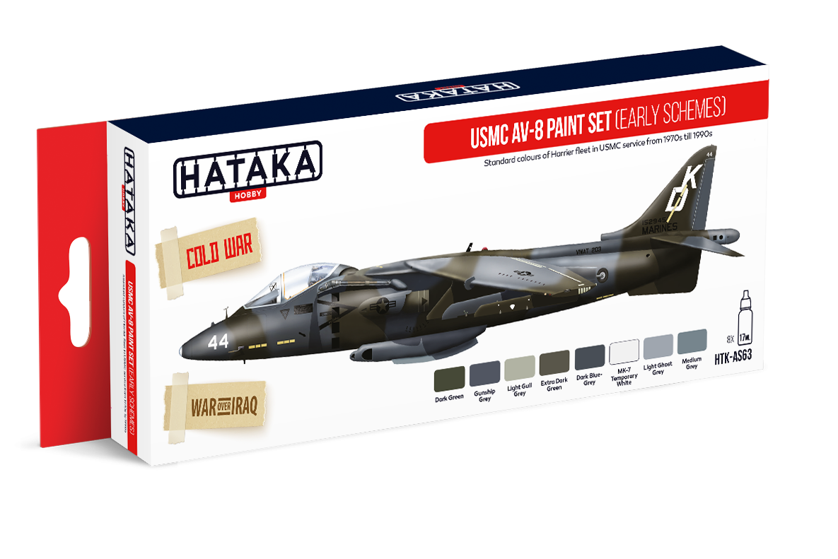 Hataka HTK-AS63 USMC AV-8 paint set (early schemes) (8x17ml) – immagine 2