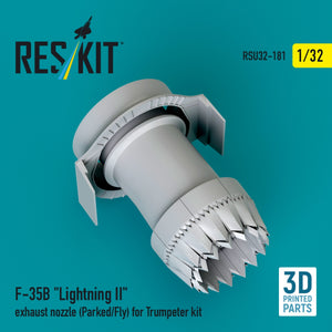 RESKIT RSU32-0181 Tuyère d&amp;#39;échappement F-35B « Lightning II » (au sol/en vol) pour maquette Trumpeter (impression 3D) 1/32