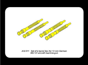 Aber A32011 Set of 4 barrel tips for German 13 mm MG 131 aircraft machine gun 1/32 – Bild 4