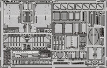 Eduard 36106 Sd. Kfz.7/1 (late) Flak 38 20mm 1/35 Trumpeter – Bild 2