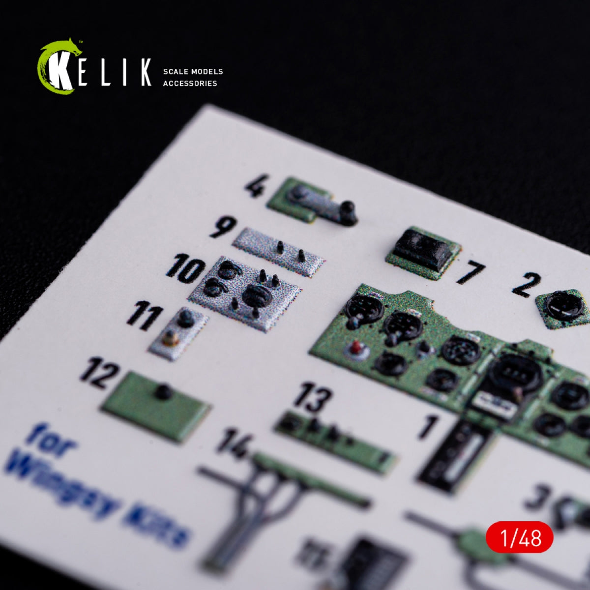 KELIK K48005 A5M2B Claude interior 3D decals for WingsyKits kit 1/48 – imagen 6