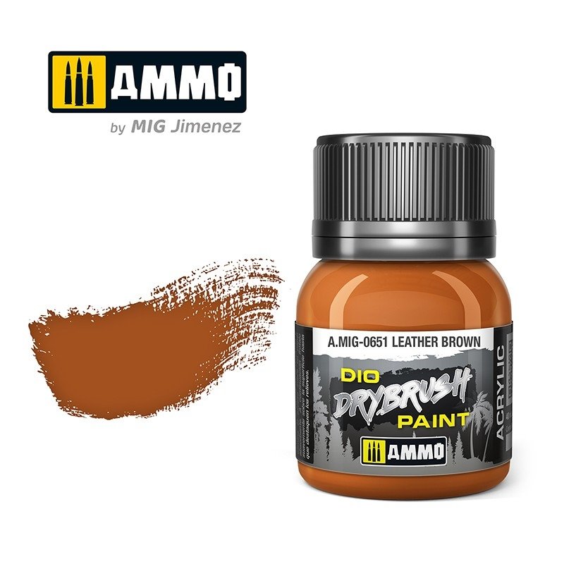 Ammo of Mig 0651 DRYBRUSH Cuir Marron 40ml